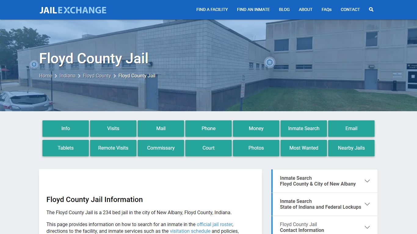 Floyd County Jail, IN Inmate Search, Information